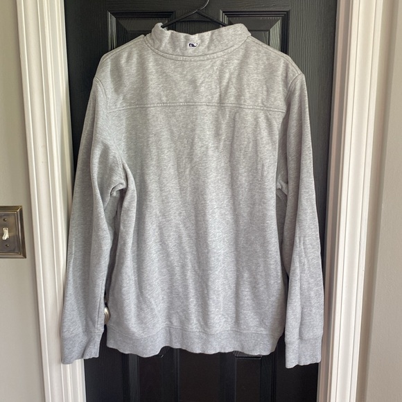 Vineyard Vines Target Heather Gray 1/4 Zip Pullover Sweatshirt Size Medium - Picture 5 of 6